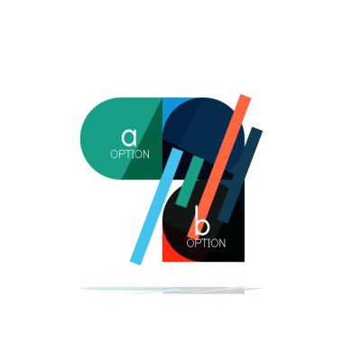 En az daire temiz soyut seçeneği adım Infographic tasarım öğesi, geometrik şekiller - Tur kareler, daireler ve satırları düzeni ile örnek metin