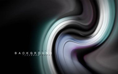 Sıvı sıvı renkler tasarım, renkli mermer veya plastik dalgalı doku arka plan, siyah, iş veya teknoloji sunu veya web broşür için parlak renkli öğeleri kapak tasarımı, duvar kağıdı