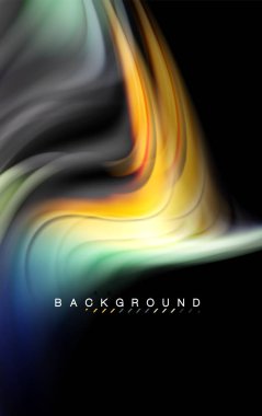 Sıvı sıvı renkler tasarım, renkli mermer veya plastik dalgalı doku arka plan, siyah, iş veya teknoloji sunu veya web broşür için parlak renkli öğeleri kapak tasarımı, duvar kağıdı