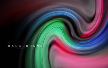 Sıvı sıvı renkler tasarım, renkli mermer veya plastik dalgalı doku arka plan, siyah, iş veya teknoloji sunu veya web broşür için parlak renkli öğeleri kapak tasarımı, duvar kağıdı