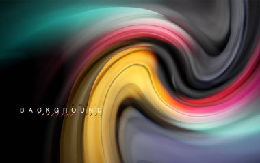 Sıvı sıvı renkler tasarım, renkli mermer veya plastik dalgalı doku arka plan, siyah, iş veya teknoloji sunu veya web broşür için parlak renkli öğeleri kapak tasarımı, duvar kağıdı