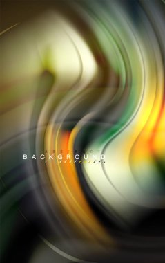 Sıvı sıvı renkler tasarım, renkli mermer veya plastik dalgalı doku arka plan, siyah, iş veya teknoloji sunu veya web broşür için parlak renkli öğeleri kapak tasarımı, duvar kağıdı