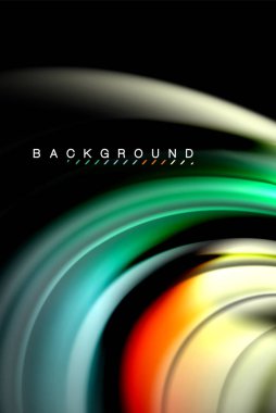 Sıvı sıvı renkler tasarım, renkli mermer veya plastik dalgalı doku arka plan, siyah, iş veya teknoloji sunu veya web broşür için parlak renkli öğeleri kapak tasarımı, duvar kağıdı