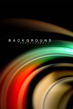 Sıvı sıvı renkler tasarım, renkli mermer veya plastik dalgalı doku arka plan, siyah, iş veya teknoloji sunu veya web broşür için parlak renkli öğeleri kapak tasarımı, duvar kağıdı