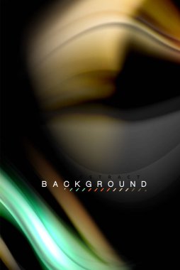 Sıvı sıvı renkler tasarım, renkli mermer veya plastik dalgalı doku arka plan, siyah, iş veya teknoloji sunu veya web broşür için parlak renkli öğeleri kapak tasarımı, duvar kağıdı