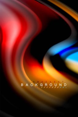 Sıvı sıvı renkler tasarım, renkli mermer veya plastik dalgalı doku arka plan, siyah, iş veya teknoloji sunu veya web broşür için parlak renkli öğeleri kapak tasarımı, duvar kağıdı