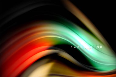 Sıvı sıvı renkler tasarım, renkli mermer veya plastik dalgalı doku arka plan, siyah, iş veya teknoloji sunu veya web broşür için parlak renkli öğeleri kapak tasarımı, duvar kağıdı