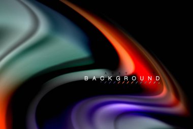 Sıvı sıvı renkler tasarım, renkli mermer veya plastik dalgalı doku arka plan, siyah, iş veya teknoloji sunu veya web broşür için parlak renkli öğeleri kapak tasarımı, duvar kağıdı