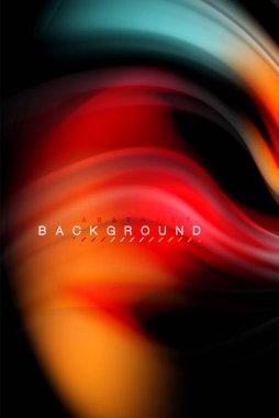 Sıvı sıvı renkler tasarım, renkli mermer veya plastik dalgalı doku arka plan, siyah, iş veya teknoloji sunu veya web broşür için parlak renkli öğeleri kapak tasarımı, duvar kağıdı