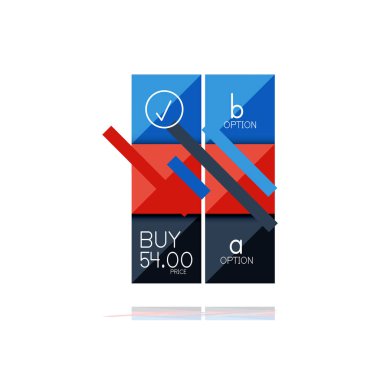 Kare seçeneğinin Infographic afiş. Bilgi ve veri görselleştirme, geometrik tasarım