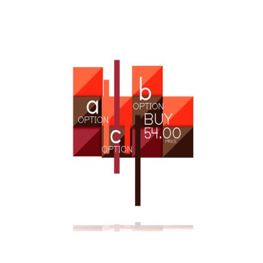 Kare seçeneğinin Infographic afiş. Bilgi ve veri görselleştirme, geometrik tasarım