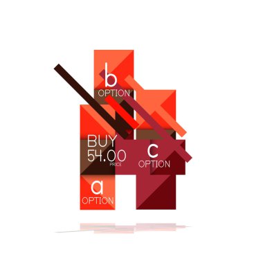 Kare seçeneğinin Infographic afiş. Bilgi ve veri görselleştirme, geometrik tasarım