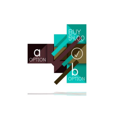 Kare seçeneğinin Infographic afiş. Bilgi ve veri görselleştirme, geometrik tasarım