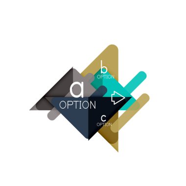 Üçgen veri görselleştirme tasarım, seçenek Infographic düzen