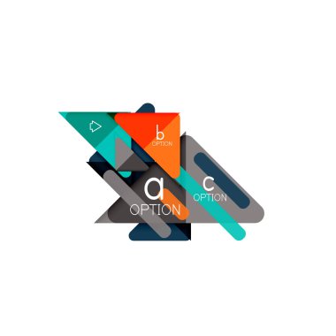 Üçgen veri görselleştirme tasarım, seçenek Infographic düzen