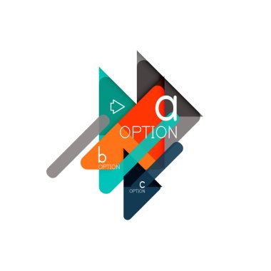 Üçgen veri görselleştirme tasarım, seçenek Infographic düzen