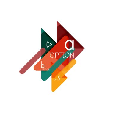 Üçgen veri görselleştirme tasarım, seçenek Infographic düzen