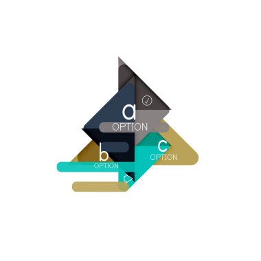 Üçgen veri görselleştirme tasarım, seçenek Infographic düzen