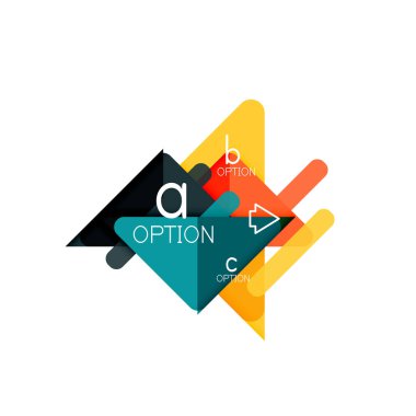 Üçgen veri görselleştirme tasarım, seçenek Infographic düzen