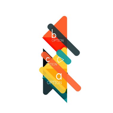 Üçgen veri görselleştirme tasarım, seçenek Infographic düzen