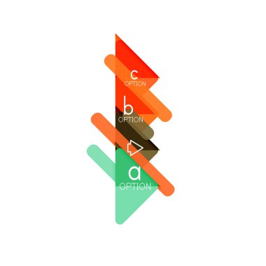 Üçgen veri görselleştirme tasarım, seçenek Infographic düzen