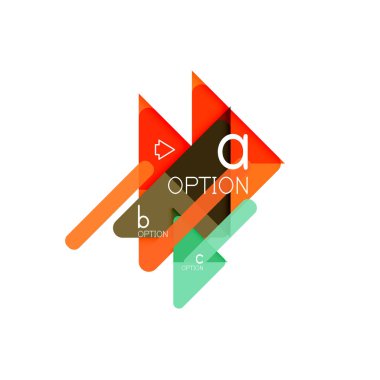 Üçgen veri görselleştirme tasarım, seçenek Infographic düzen