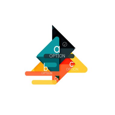 Üçgen veri görselleştirme tasarım, seçenek Infographic düzen