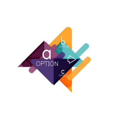 Üçgen veri görselleştirme tasarım, seçenek Infographic düzen