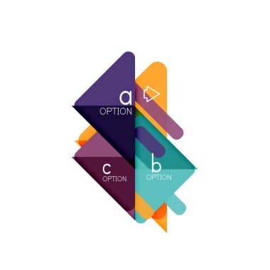 Üçgen veri görselleştirme tasarım, seçenek Infographic düzen