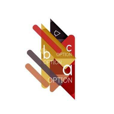 Üçgen veri görselleştirme tasarım, seçenek Infographic düzen