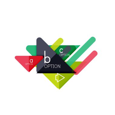 Üçgen veri görselleştirme tasarım, seçenek Infographic düzen