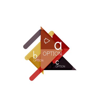 Üçgen veri görselleştirme tasarım, seçenek Infographic düzen