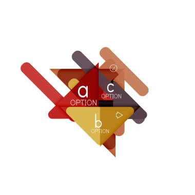 Üçgen veri görselleştirme tasarım, seçenek Infographic düzen