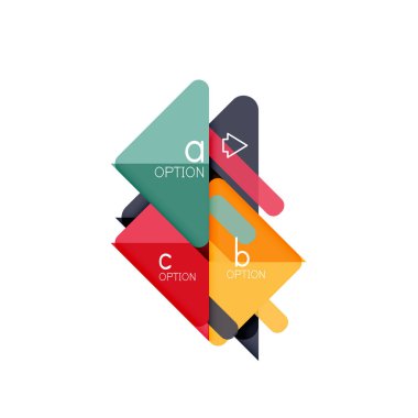 Üçgen veri görselleştirme tasarım, seçenek Infographic düzen