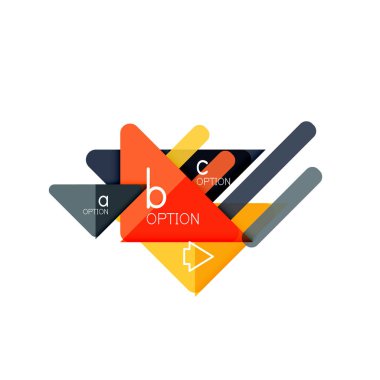 Üçgen veri görselleştirme tasarım, seçenek Infographic düzen