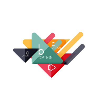 Üçgen veri görselleştirme tasarım, seçenek Infographic düzen