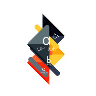 Üçgen veri görselleştirme tasarım, seçenek Infographic düzen