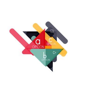 Üçgen veri görselleştirme tasarım, seçenek Infographic düzen