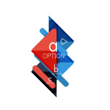 Üçgen veri görselleştirme tasarım, seçenek Infographic düzen