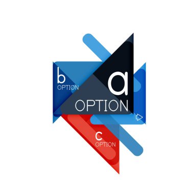 Üçgen veri görselleştirme tasarım, seçenek Infographic düzen