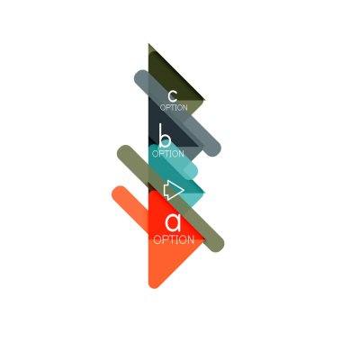 Üçgen veri görselleştirme tasarım, seçenek Infographic düzen