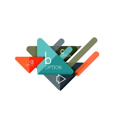 Üçgen veri görselleştirme tasarım, seçenek Infographic düzen