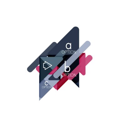 Üçgen veri görselleştirme tasarım, seçenek Infographic düzen