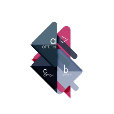 Üçgen veri görselleştirme tasarım, seçenek Infographic düzen