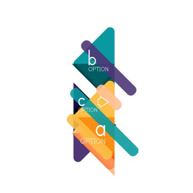 Üçgen veri görselleştirme tasarım, seçenek Infographic düzen