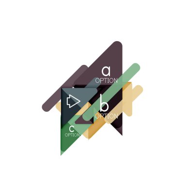 Üçgen veri görselleştirme tasarım, seçenek Infographic düzen