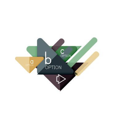 Üçgen veri görselleştirme tasarım, seçenek Infographic düzen