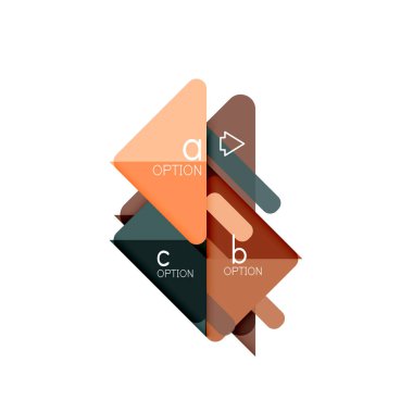 Üçgen veri görselleştirme tasarım, seçenek Infographic düzen