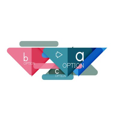 Üçgen veri görselleştirme tasarım, seçenek Infographic düzen