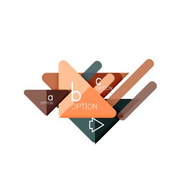 Üçgen veri görselleştirme tasarım, seçenek Infographic düzen